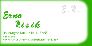 erno misik business card